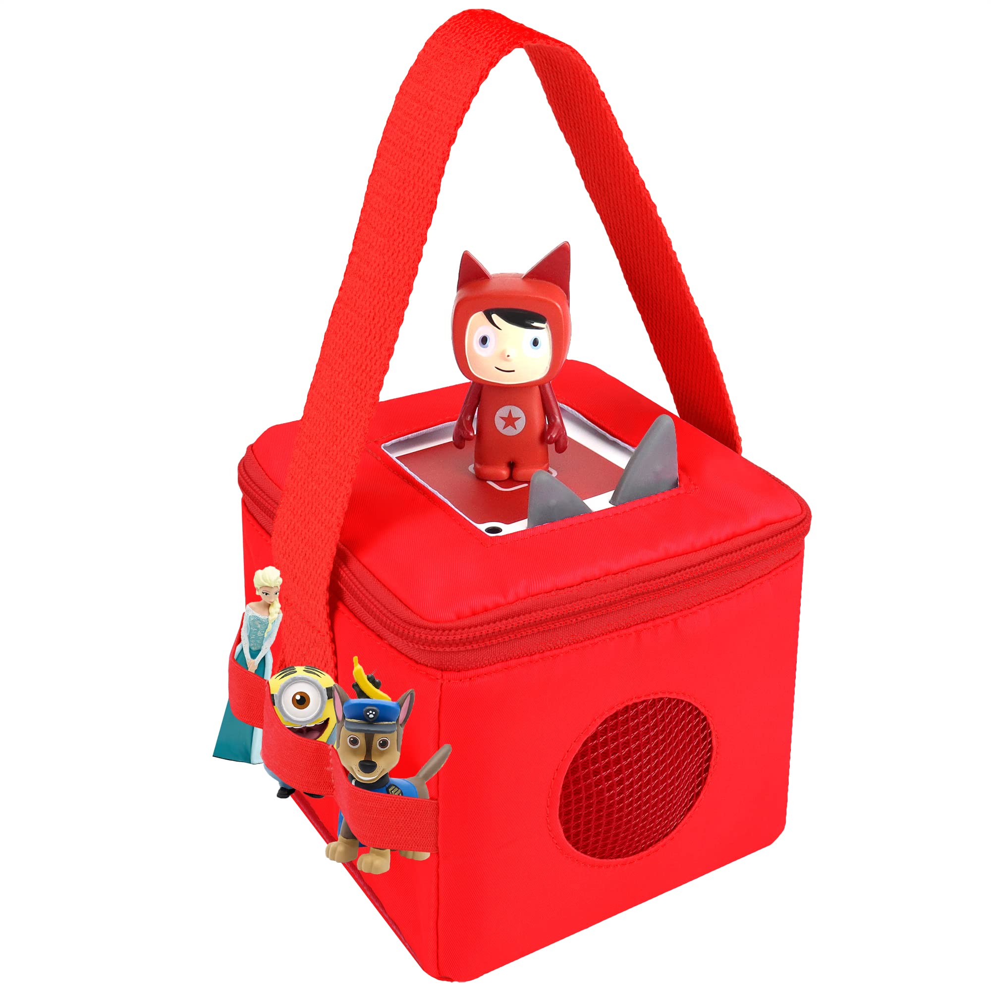 Annmore Storage Carry Bag for Toniebox, Character Figures and Charger, with Portable Handle (Red) — image 1