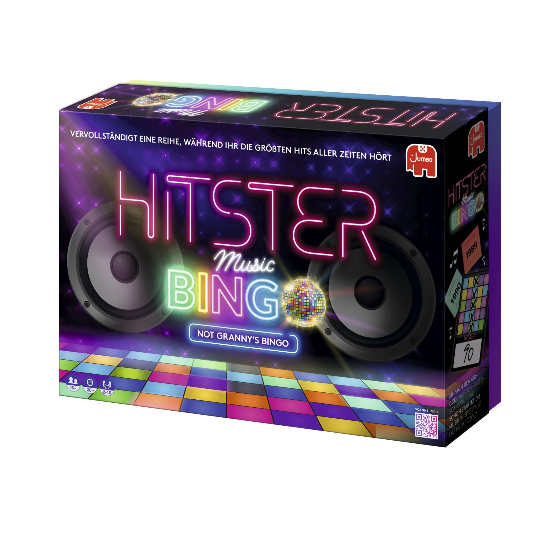 Hitster Bingo, Musik-Brettspiel, ab 12 Jahren, 2-6 Spieler, Perfekt für Spielabende, Partys und Familienspaß, Deutsch (DE), Från 16 år 2