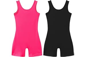 LUOUSE Gymnastics Leotards for Girls With Shorts,Kids Dance Unitards Biketards