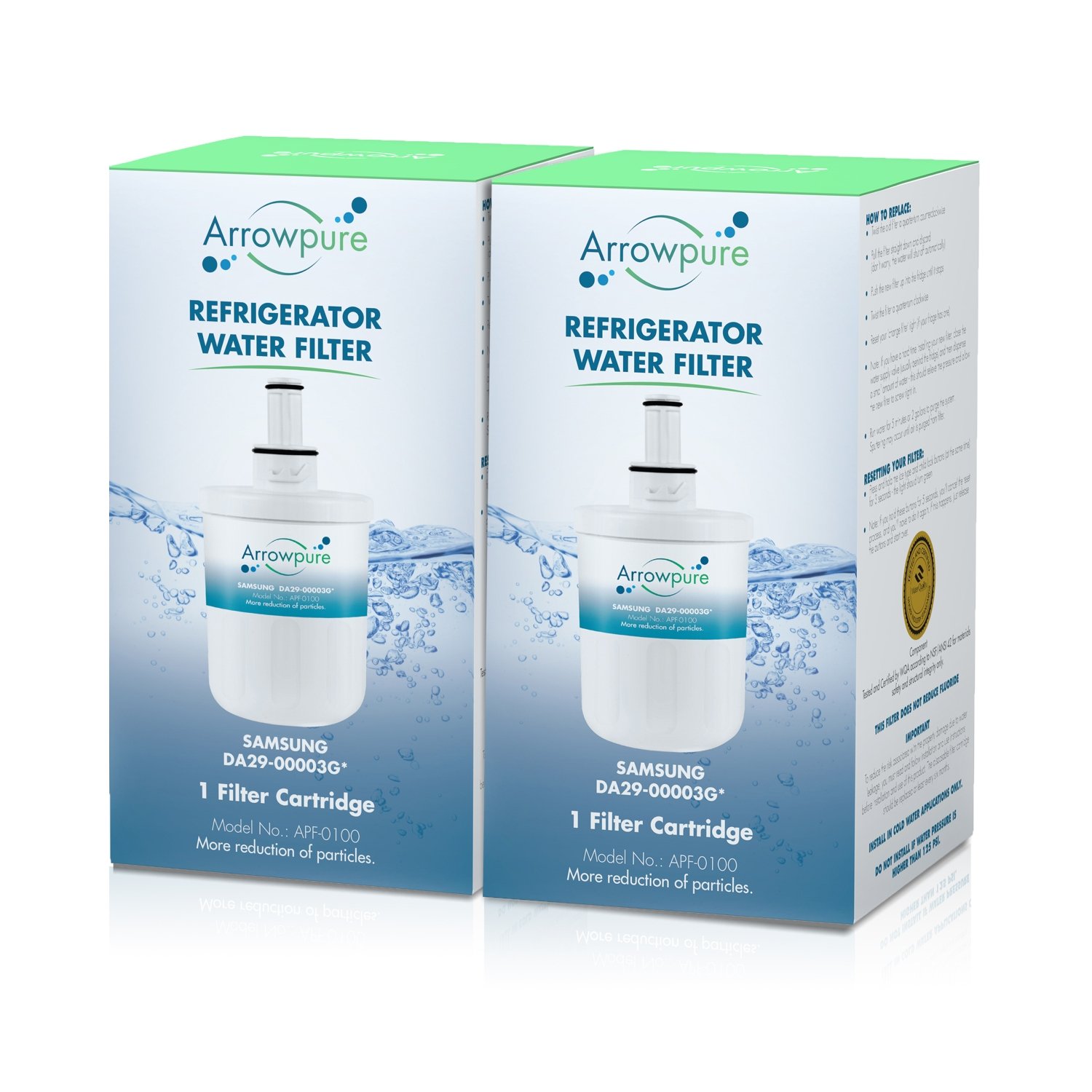 Arrowpure DA2900003G Refrigerator Water Filter Replacement Cartridge