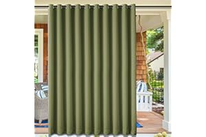 Cololeaf Outdoor Curtains for Patio Extra Wide Waterproof Curtain Panels for Porch, Gazebo, Pergola, Cabana, Dock, Beach Home