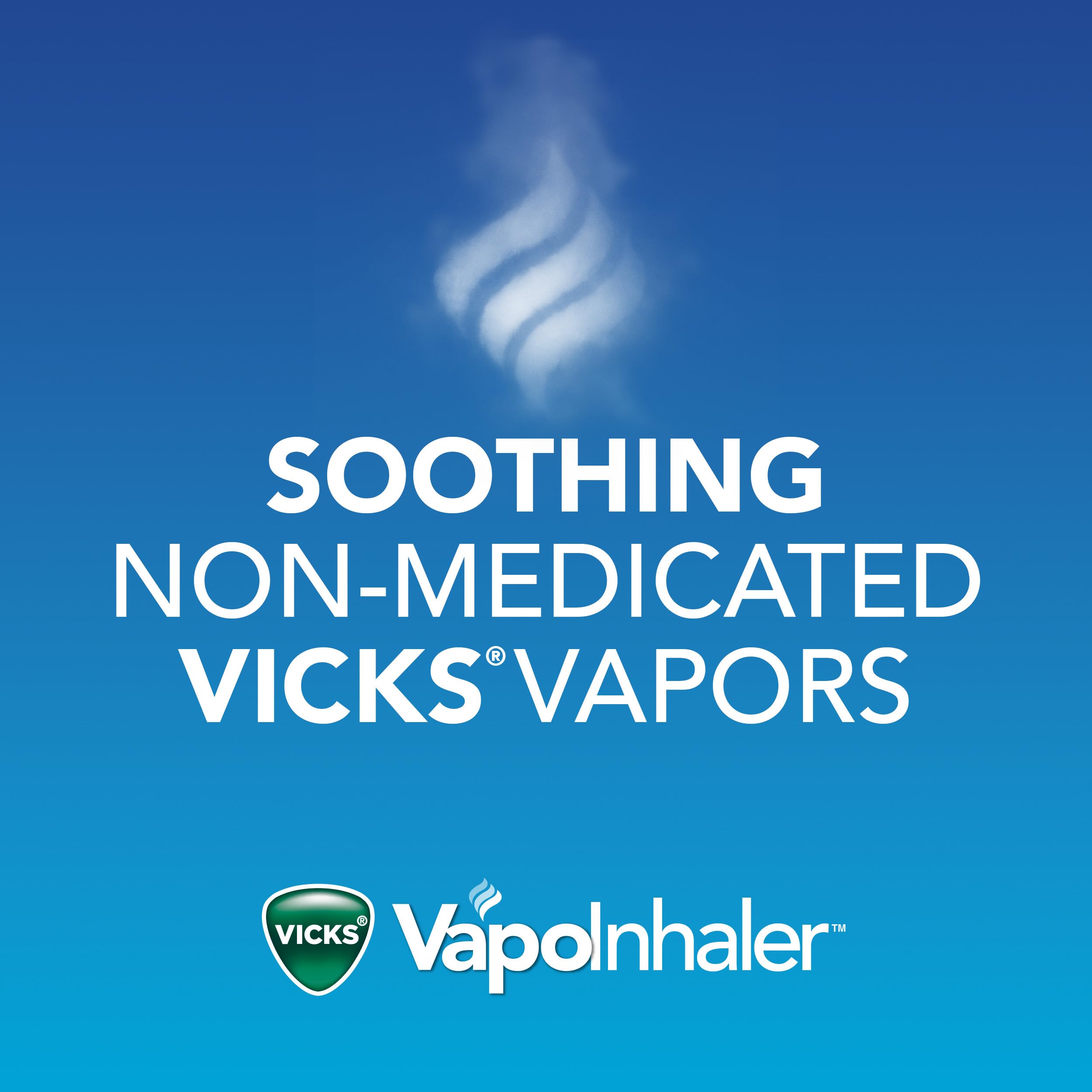 Vicks VapoInhaler, On-the-Go Portable Nasal Inhaler, Non-Medicated, With Refreshing Vicks Vapors, Menthol Scent , 2 Scented Sticks