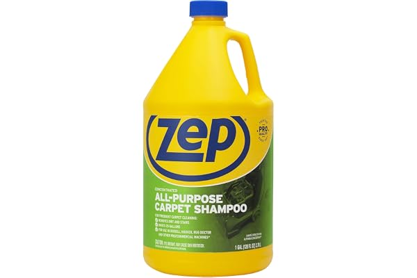 Zep All-Purpose Carpet Shampoo Concentrate Cleaner - 1 Gallon - ZUCEC128 - Professional Formula Removes Dirt and Stains