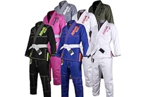 HAWK JIU JITSU Hawk Sports Brazilian Jiu Jitsu Gi for Kids, Ultra-Light Extra Tough Premium Fabric Kids BJJ Gi