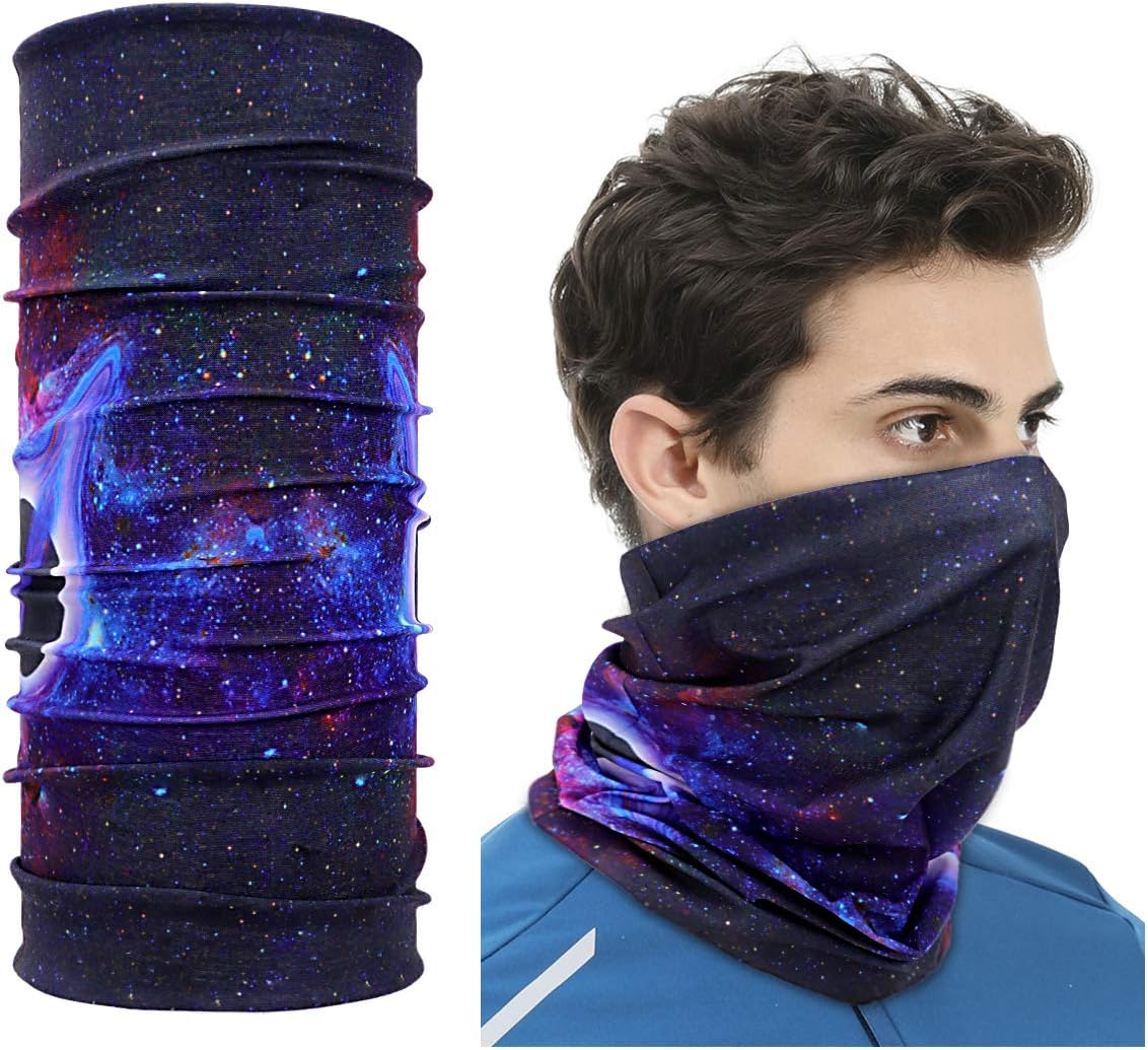 Tube Scarf - 3D Bandana Unisex Seamless Tube Headbands Headwrap, UV Resistance Outdoors Mutifunctional Headwear Balaclava