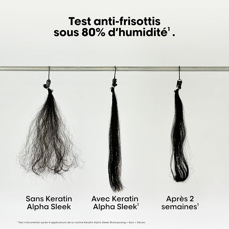 L'OREAL PROFESSIONNEL - Soin Cheveux Transformatif Lissant Keratin Alpha Sleek - 2 Semaines d'Anti-Frisottis - Lisse Progressivement le Cheveu au Niveau de la Kératine - Technologie Brevetée - 200 ml