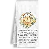 HSIASHENG ArtisaEura Inspirational Life Quote Kitchen Towels, Motivational Saying Dish Tea Hand Towels for Kitchen Bathroom Decor, Positive Affirmation Gifts for Women, 16x24 Inch