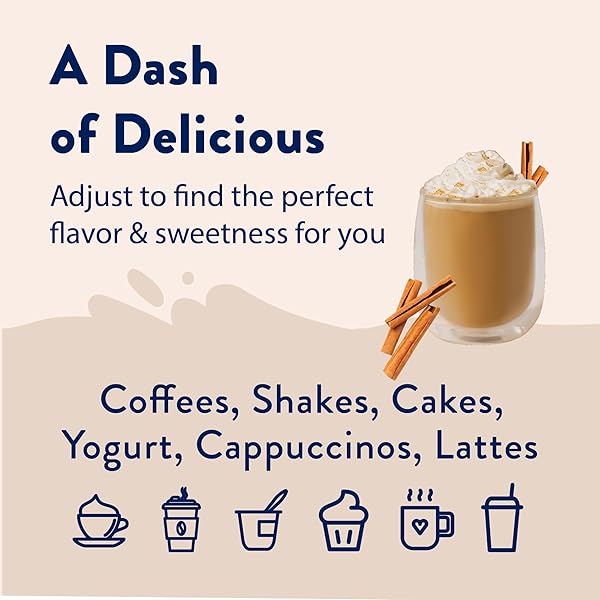 JORDAN’S SKINNY MIXES SYRUPS SUGAR FREE SYRUP, CINNAMON DOLCE SYRUP, 12.6 OZ, ZERO SUGAR AND ZERO CALORIE FLAVORING FOR COFFEE, PROTEIN SHAKE, COCKTAIL OR MOCKTAIL DRINKS AND MORE, NATURALLY SWEETENED LINE