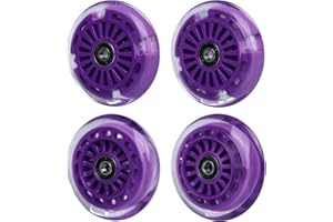 WHEELGOO Wiggle Car Polyurethane Replacement Wheels Set Upgrade for Ride-on Toys (Purple)