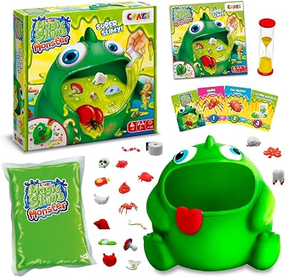 Craze magic slime monster card game para crianças a partir de 3 anos, 2 jogadores ou mais, jogos rápidos de 15 minutos, instruções em espanhol e português