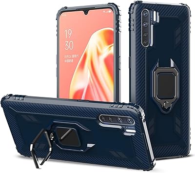 Tanyo Funda Para Oppo A91 Oppo F15 Carcasa Tpu Silicona Con Soporte Proteccion Bumper Case Robusta Telefono Cover Azul Amazon Es Electronica