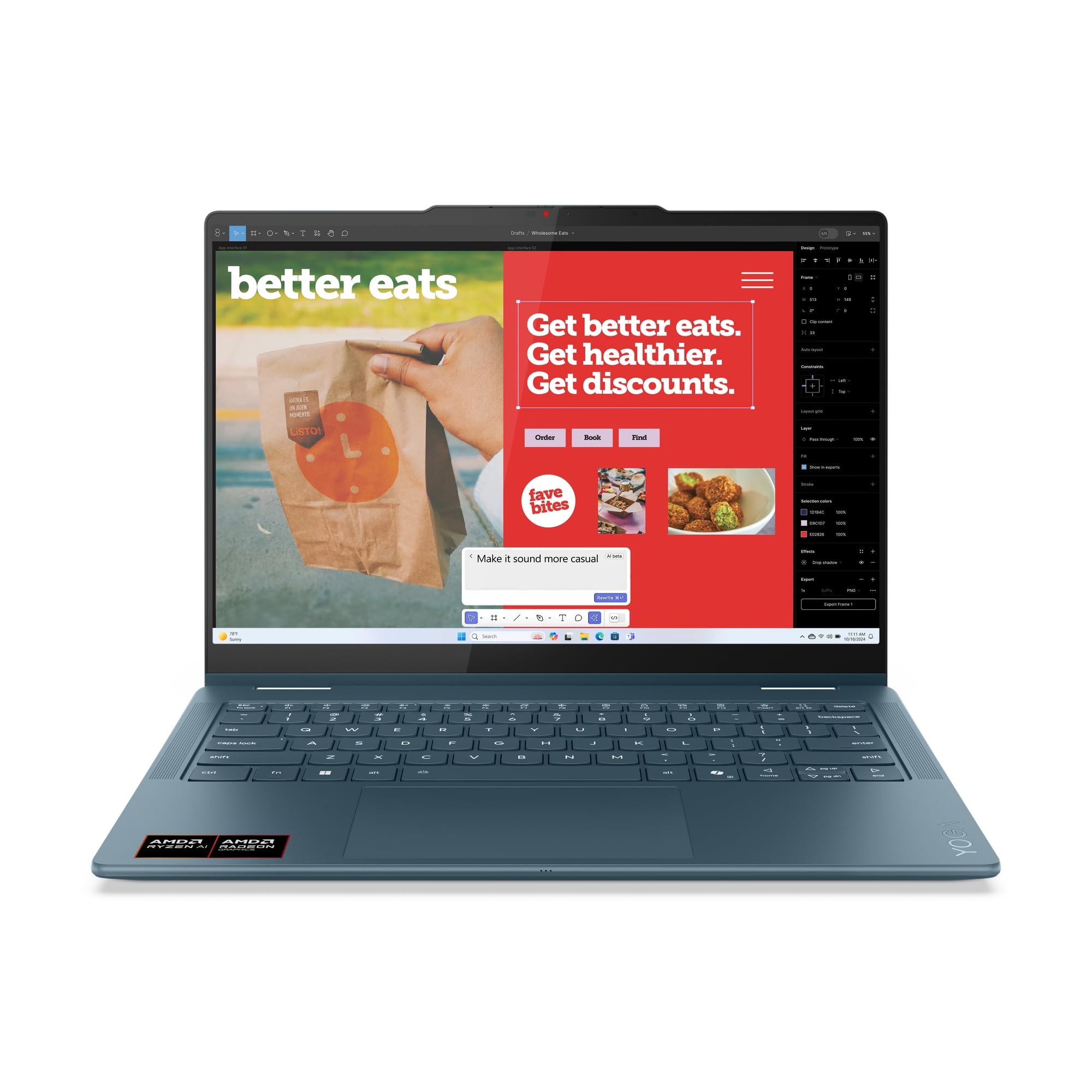 Lenovo Yoga 7 2 in 1 Laptop | Copilota + PC | 14" WUXGA OLED | AMD Ryzen AI 7 350 | 16 GB RAM | 512 GB SSD | AMD Radeon 860M | Win11 | QWERTZ | Tidal Teal | 3 mesi Premium Care | incl. custodia