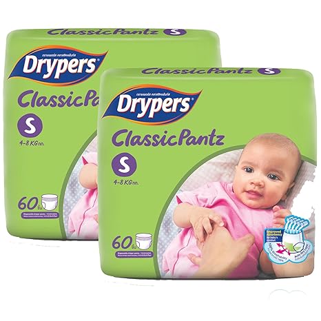 Drypers Classicpantz Small Sized Pant Style Diaper (120 Counts)