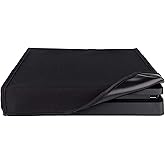 eXtremeRate Black Horizontal Dust Cover for PS4 Slim Console, Soft Neat Lining Dust Guard for PS4 Slim Console, Anti Scratch Waterproof Cover Protector Sleeve for PS4 Slim Console