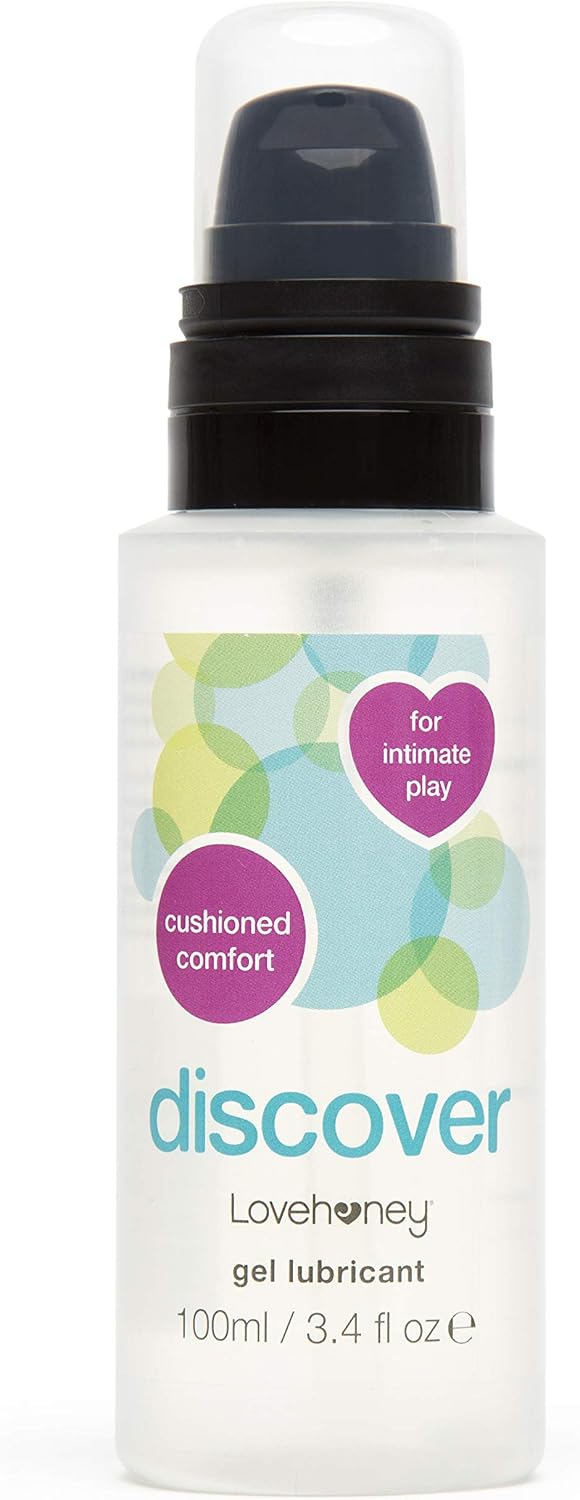 Lovehoney Discover Water Based Lube - Extra Thick Gel Lube - 100ml, Transparent, 100 ml (Pack of 1)