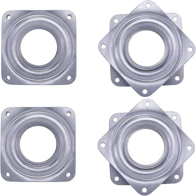 4 Pieces 3 Inch Square Lazy Susan Turntable Bearings Rotating Bearing