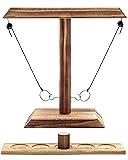 Hook and Ring Game Handmade Wooden Toss Game for