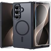 FNTCASE for Samsung Galaxy Z Fold 8 Ultra / Z Fold 7 Case, Fit for Magsafe | Screen Protector, Translucent Matte, 18FT Military Grade Drop Protection, Shockproof Protective Phone Cover, Black