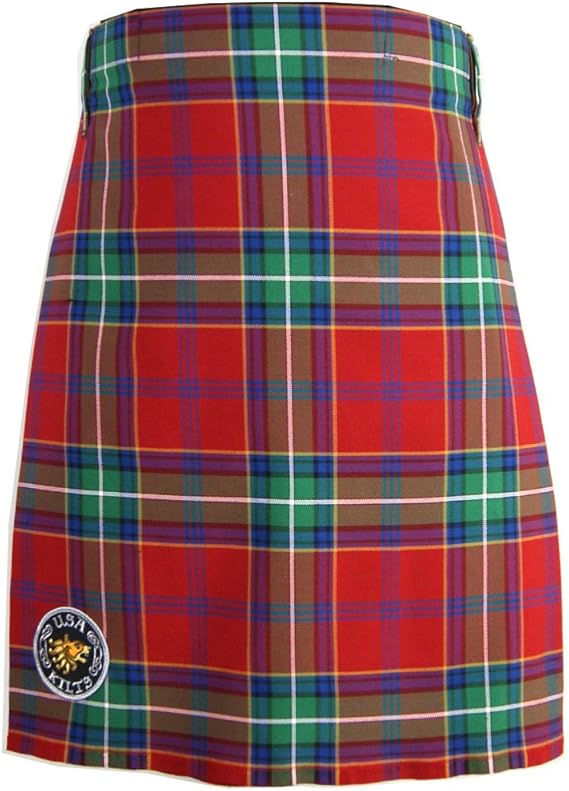 USA Kilts Men's Celtic Nations Tartan Kilt 24 X 22 Red