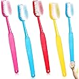Jexine 4 Pcs Giant Toothbrush Prop Hallowen Oversized Huge Toothbrush Comedy Item for Costume Large Gag Novelty Toys Big Brush for Take Picture Party Favors, 4 Colors
