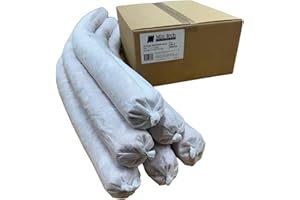 MIN-TECH ENVIRONMENTAL Min-Tech Oil Only Absorbent Sock 3" x 4' (6 Units Per Case) (Absorbs Oil and Hydrocarbons Only/Repels Water) Made with Recycled Polypropylene Absorbent for Oil, Fuel, Diesel, & Hydraulic Fluids