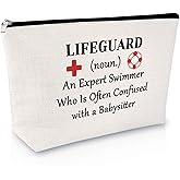 Lifeguard Gift for Women Lifeguard Makeup Bag Appreciation Gift for Lifeguard Cosmetic Bag Best Lifeguard Ever Gift Retirement Birthday Christmas Gift for Lifeguard Friend Zipper Travel Pouch