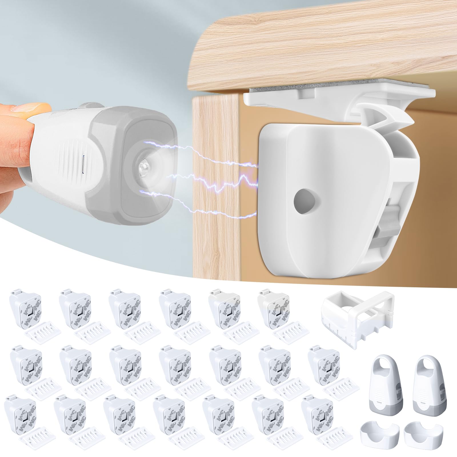 Photo 1 of ***(MISSING PARTS/ SEE NOTES)***Baby Proofing-Child Magnetic Cabinet Locks with Lighting Function, Fit Most Cabinets and Drawers?20+2?