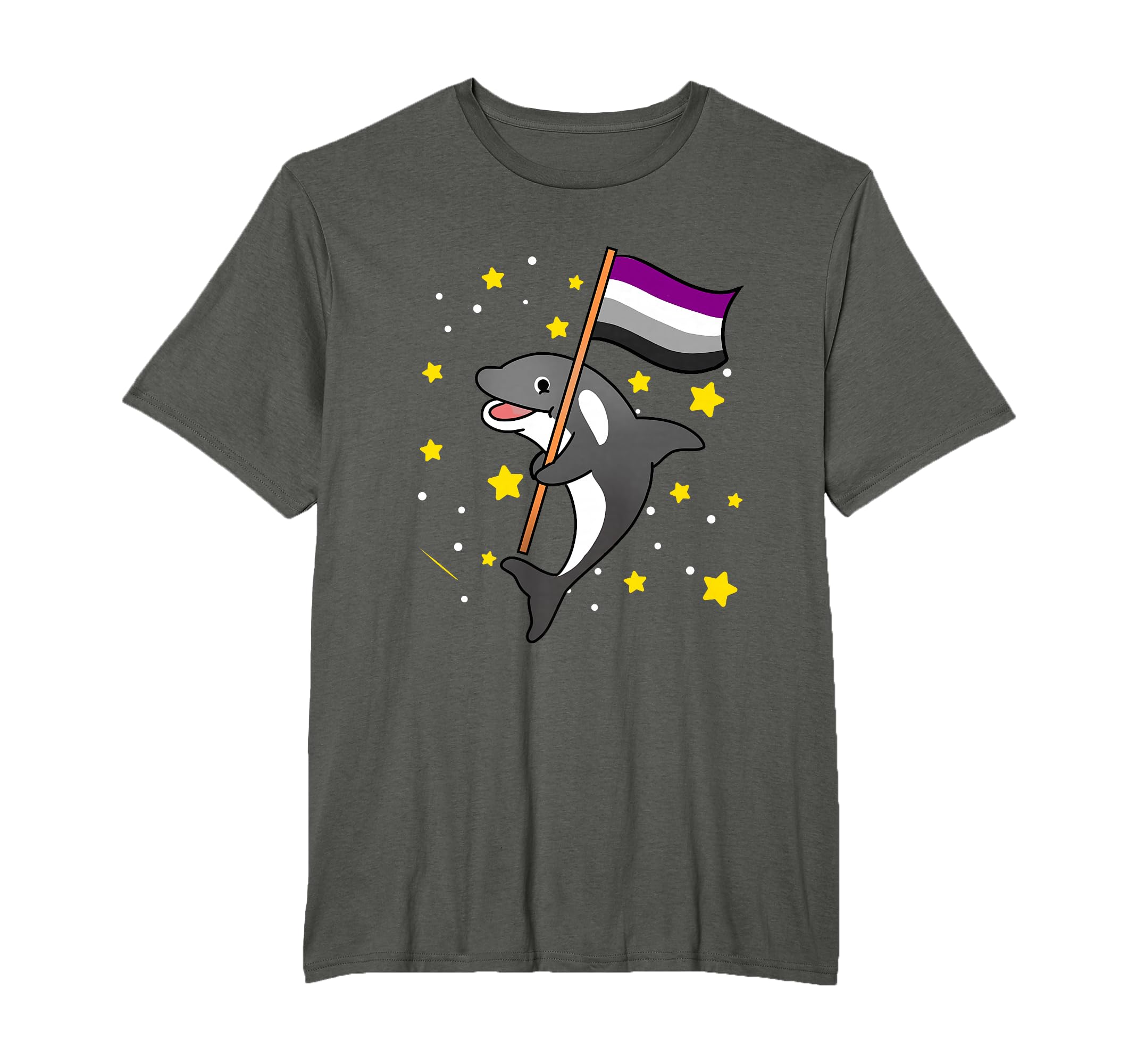 Asexual Orca Asexual Pride Flag T-Shirt