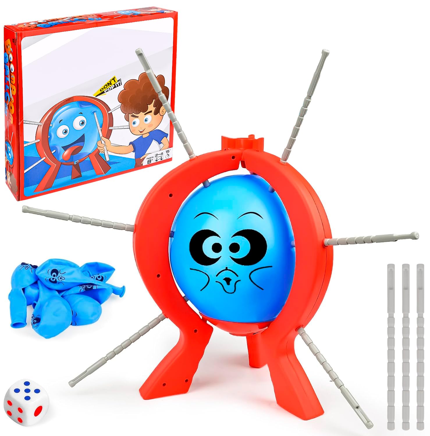 Balloon Burst Game, Balloon Popping Game, Tricky Popping Interactive Toy for Parent-Child Desktop Balloon Game, Family Gathering Game, Air Ball Balloon Blasting Game, Birthday Party Game