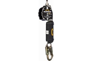 GUARDIAN FALL PROTECTION Guardian 10900 Halo Web Personal Self Retracting Lifeline (SRL) | 11 ft | Carabiner Included | Swivel Top | Steel Snap Hook | Class 1 | ANSI and OSHA Compliant