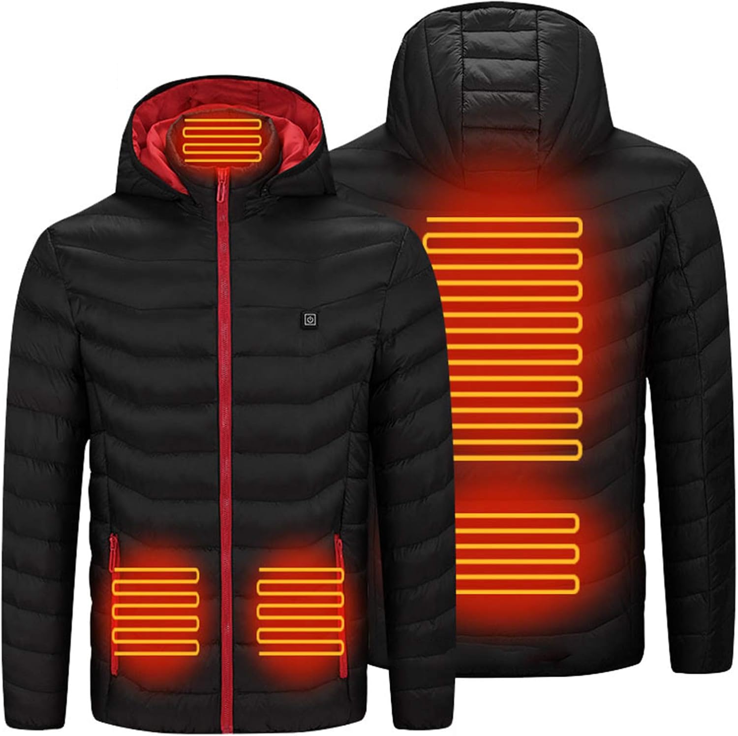 Beheizbare Jacke Damen - USB Heizjacke Mit 19 Zonen & 4 Heizstufen