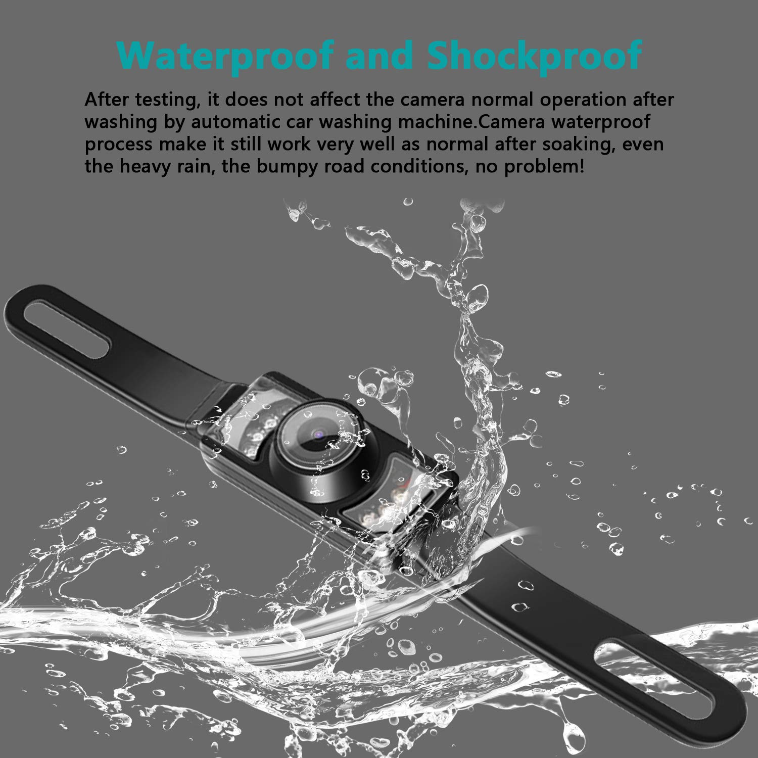 Car Rear View Reversing Backup Camera REOTECH Automotive with 110°Perfect View Angle 7 LED Lights Night Vision Waterproof Universal Car Backing Camera License Plate