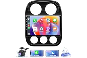 TOPWEB 5GWiFi Upgrade Car Stereo Radio for Jeep Compass Patriot 2010 2012 2013 2014 2015 2016- Wireless Carplay and Android Auto GPS Navigation - 4GB+32GB 10.2 inch Touchscreen Bluetooth RDS FM SWC