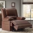 Couchus Dual Motor Power Lift Recliner Chair with Massage and Heat for Elderly People, Infinite Position,USB Ports and Remote Control,Breathable Leather (Red Brown)