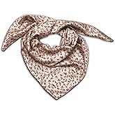 Wild Rag Silk Scarf 36'', Western Cowboy Bandana Wild Rags,Square Silky Cattle Brand Pattern Scarves
