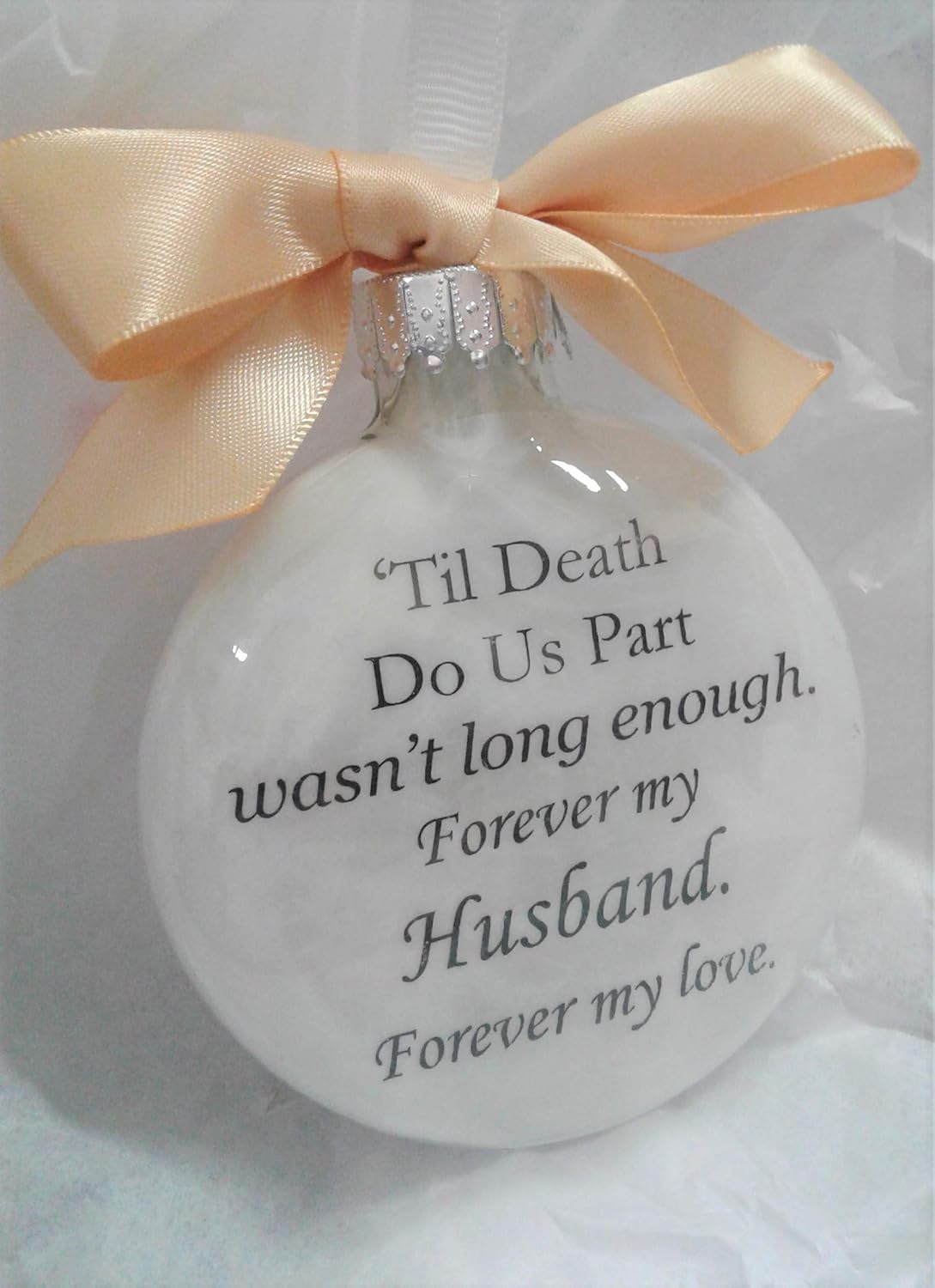 Amazon.com: Husband Memorial In Memory Christmas Ornament Til Death Do