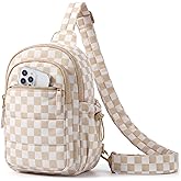 BAGSMART Small Sling Bag for Women, Puffer Crossbody Bag Purses Hobo Handbag Fanny Packs for Travel Hiking