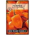 Sow Right Seeds - Habanero Orange Pepper Seeds for Planting - Non-GMO Heirloom Packet with Instructions to Plant and Grow an Outdoor Home Vegetable Garden - Super Hot Chili - High Scoville Rating (1)