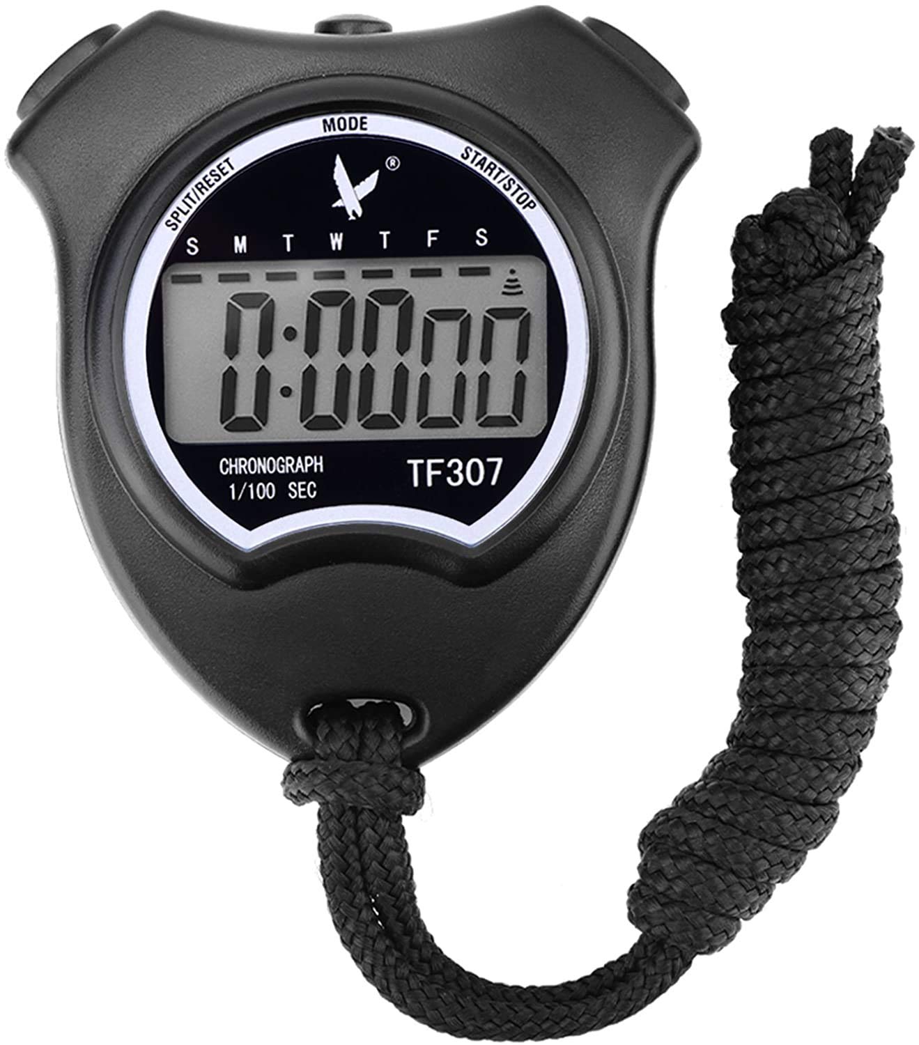ANEAR Digital Sport Stopwatch Timer with Large LCD Display, Digital Handheld Chronograph with Alarm/Calendar Suits for Swimming Running, Shockproof Sport Stopwatches for Coaches Referee Equipment