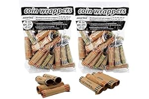 Coin-Tainer Coin Wrappers Assorted Quarter, Dimes, Nickels, Pennies (72 Count)