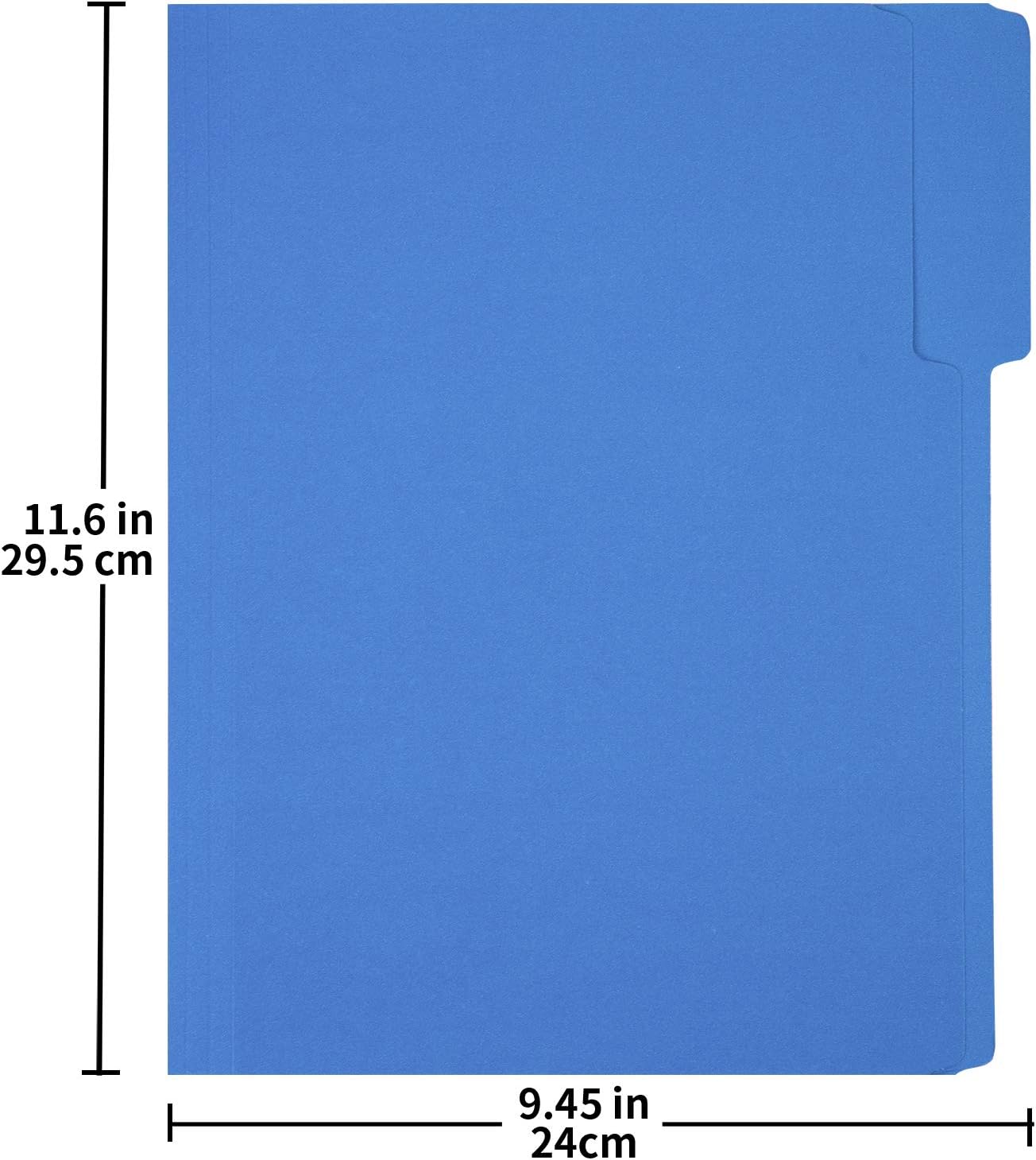 Basics 3 Tab Heavyweight Manila File Folders, Letter Size, Assorted Colors, 50/Box : Office Products