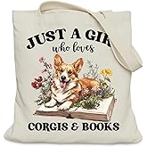 LUERHUI Just a Girl Who Loves tote Bag for Women Girls, Aesthetic Tote Bag for Her, Medium Size with Inner Pocket