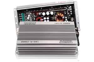 Sundown Audio SAEv4-1500D Class D Monoblock Amplifier - 1500W RMS @ 1? - High-Power Car Subwoofer Amp with Dual MOS-FET, Advanced Filters, Heavy Duty Heat Sink, & Remote Bass Control