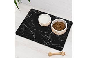 Dog Food Mats for Floors Absorbent, Pet Cat Food Mat - Quick Dry Dog Bowl Mats for Food and Water, Eco-Friendly Boho Pet Supp