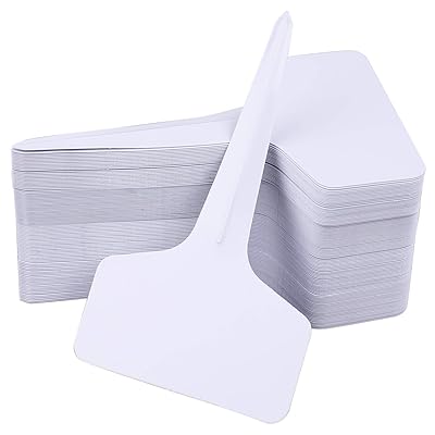 Foraineam 500 Pcs 6 x 10cm (2.4 x 4 inch) T-Type Plant Labels Plastic Plant Tags Nursery Garden Labels