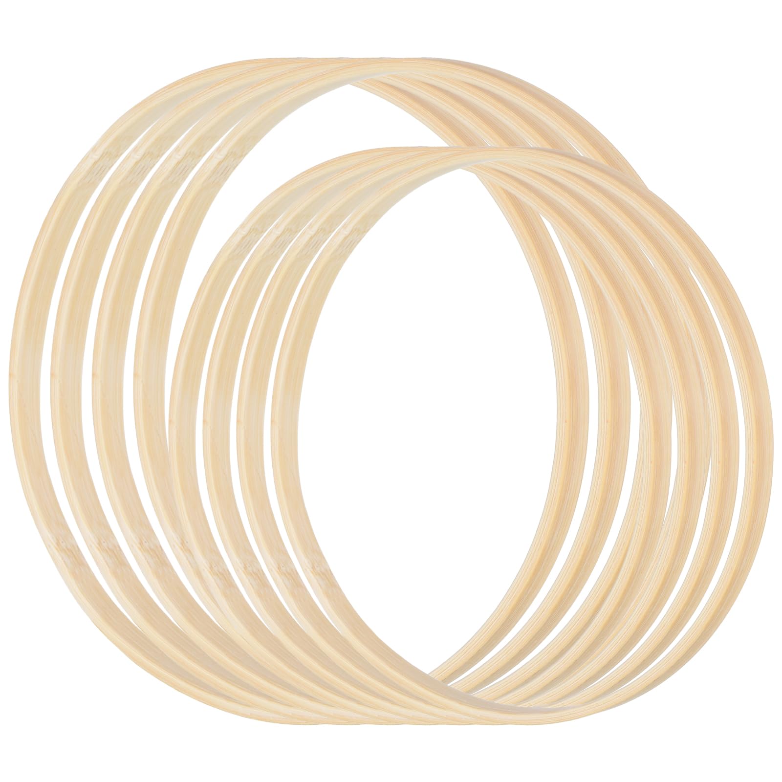 PATIKIL 10"/12" Bamboo Macrame Hoop, 16Pcs Wood Floral Hoop Craft Rings for DIY Craft Dream Catcher Wedding Wreath Decor Wall Hanging Decorations
