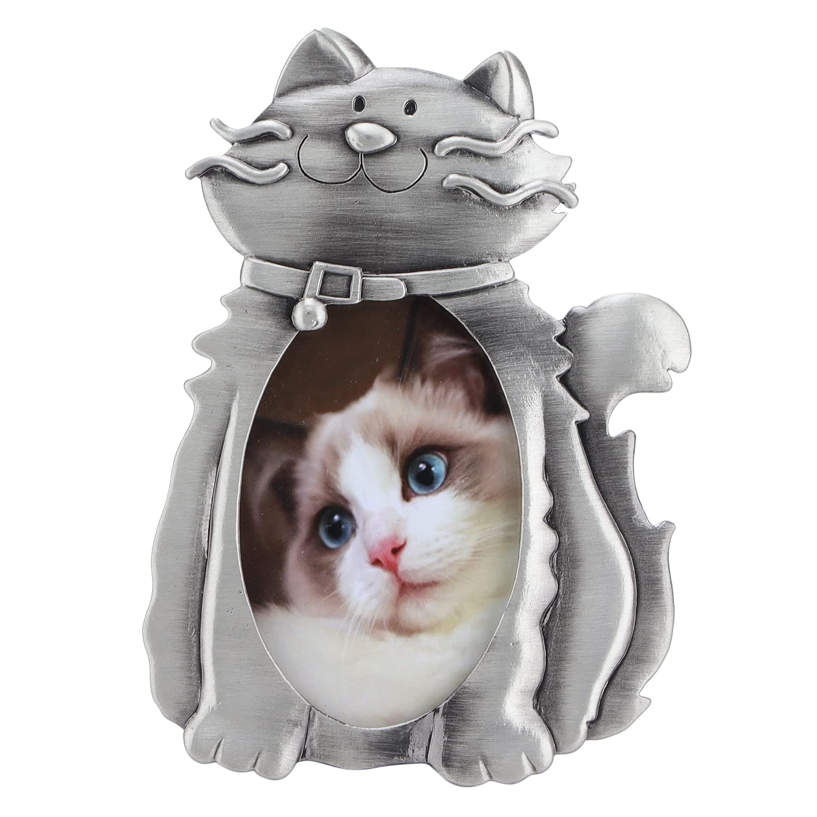 Cat Picture Frame cat picture frame Inch Metal Cat Photo Fram Cute Cat Shaped Widely Used Easy To Display for Bedroom for Cat Memorials & Tombstones