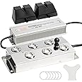 Toriexon Upgrade Ultrasonic Fogger 6 Head with Buoy, Ultrasonic Mist Maker 4500ml/H, Mist Maker Fogger 200W, IP67 Waterproof Power Supply, Perfect for Pond, Greenhouse, Rockery, Halloween Decoration