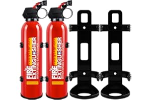 CERMUG Fire Extinguisher for Home, 2Pack Car Fire Extinguisher with Mount, 4 in 1 Portable Kitchen Fire Extinguisher for A, B, C, K Category, 620ml Water-Based Fire Extinguisher for Truck Boat Home Office