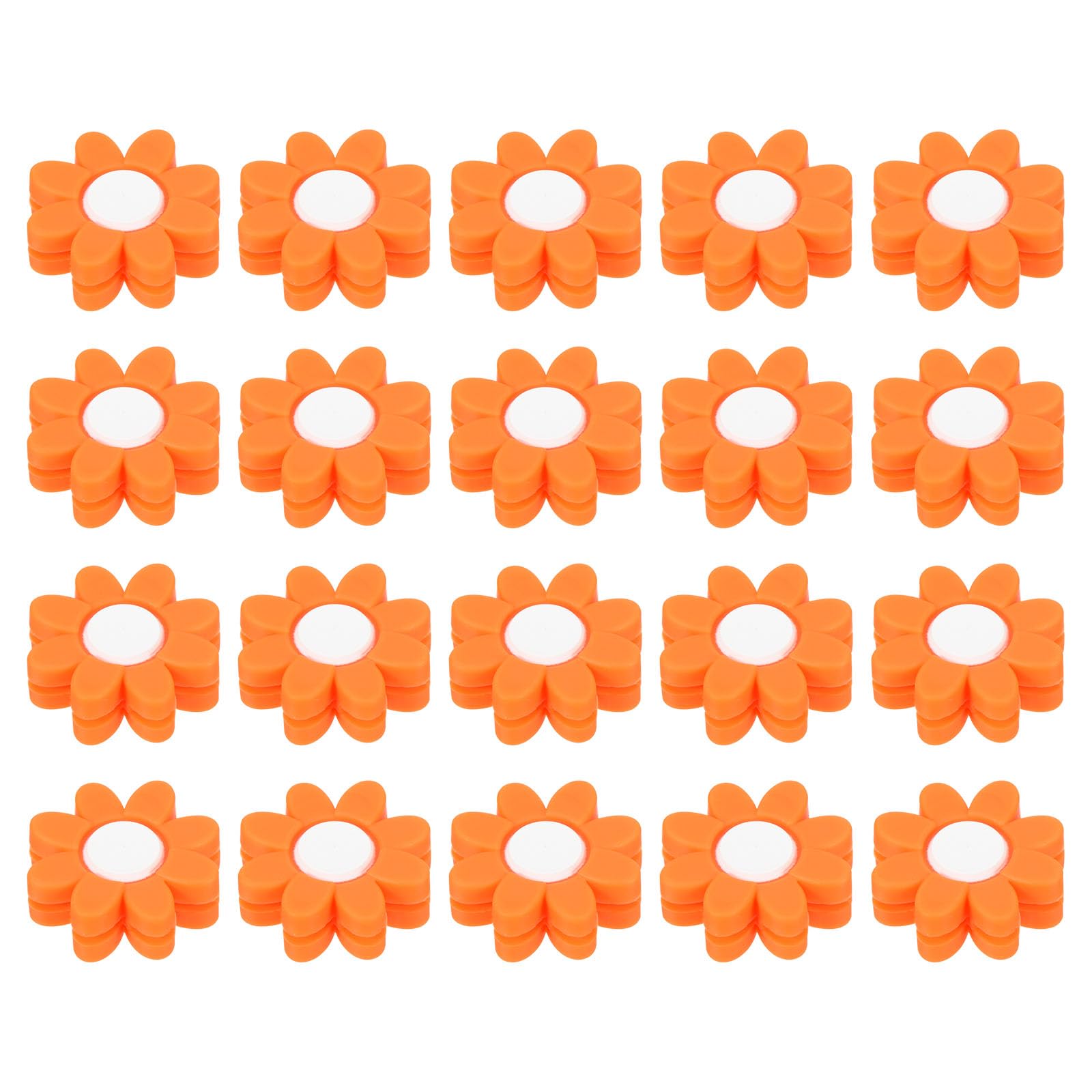 PATIKIL Tennis Racket Dampeners, 20 Pcs Soft Silicone Tennis Racquet Vibration Dampeners for Tennis Gift, Orange